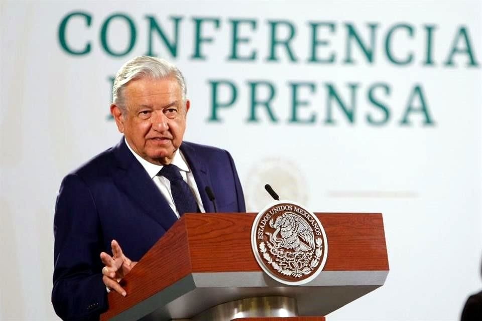 El Presidente Andrés Manuel López Obrador en conferencia matutina.