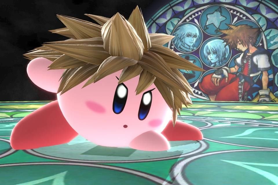 Así lucirá Kirby al absorber los poderes de Sora en Super Smash Bros. Ultimate.