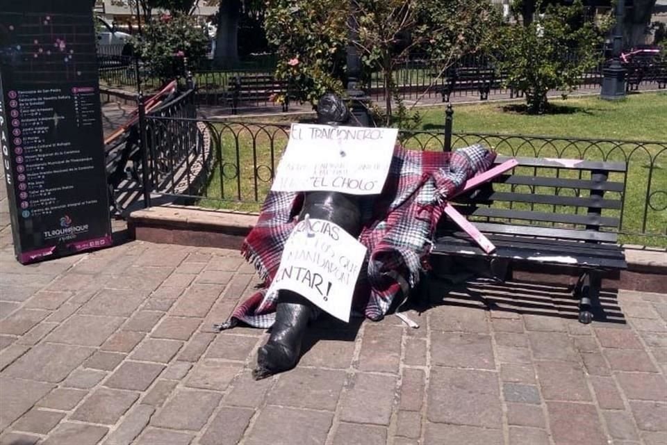 VISITE TLAQUEPAQUE... En marzo del 2021 un cuerpo embolsado fue dejado en la plaza del destino turístico.