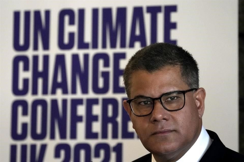 Alok Sharma, el presidente de la COP26, en una conferencia de prensa este amrtes en París.