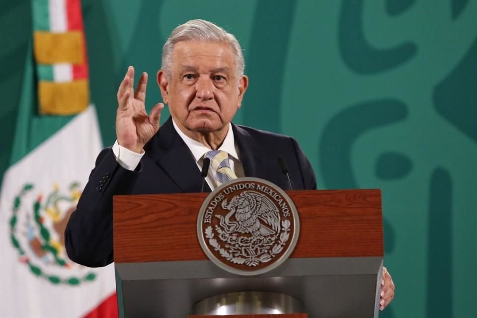 Andrés Manuel López Obrador en conferencia de prensa.