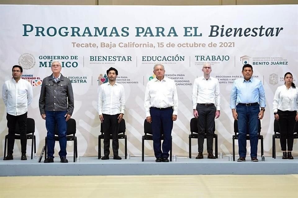 El Mandatario federal encabezó un evento de programas del Bienestar en el Municipio de Tecate.