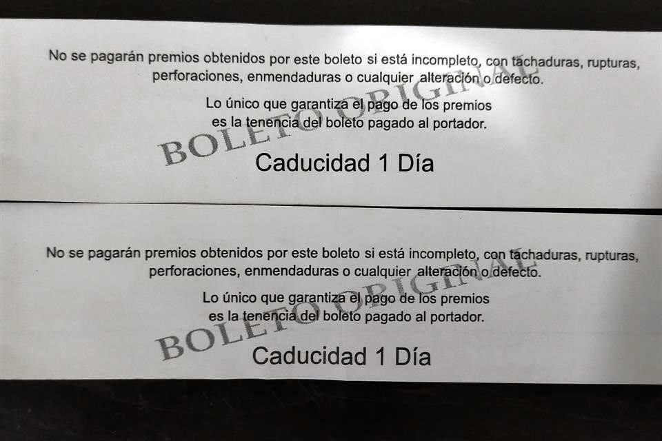 Los boletos, que cuestan 20 pesos, traen un número de serie, código QR e imágenes de electrodomésticos.