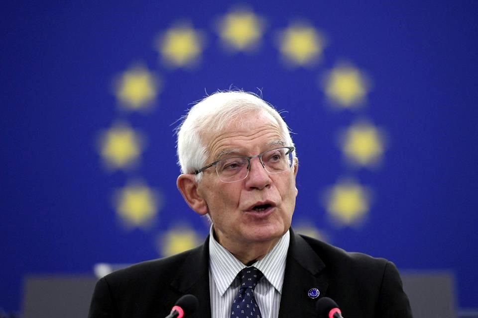 Josep Borrell después de la reunión de ministros de exteriores de la UE.