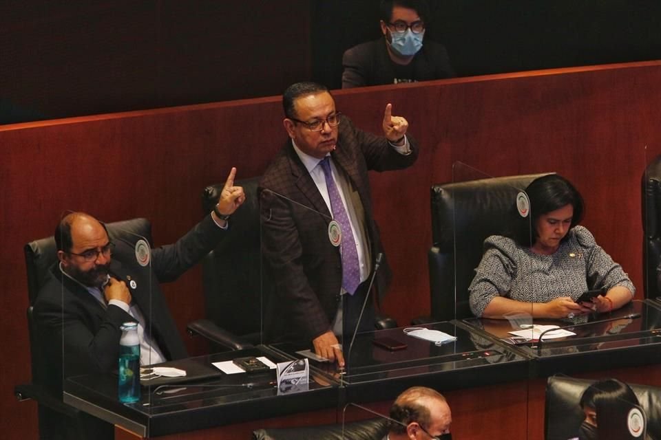 Germán Martínez y Álvarez Icaza en el Senado.