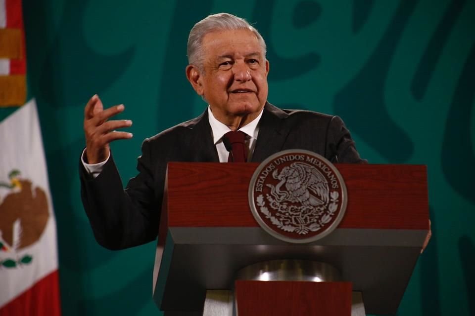 Andrés Manuel López Obrador en conferencia de prensa.