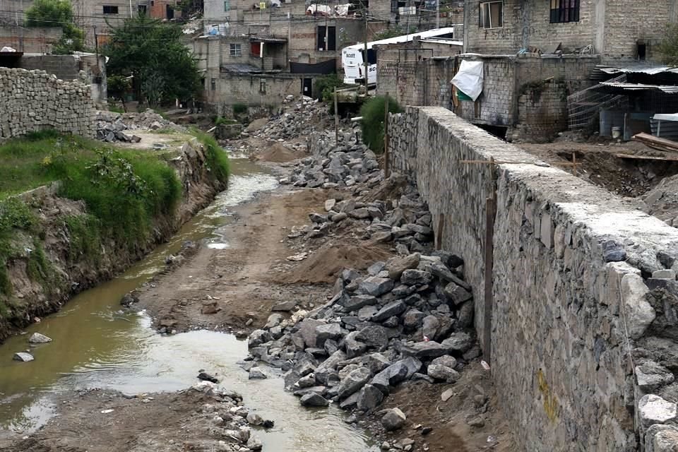 Zona afectada en la Colonia Arenales Tapatíos donde las lluvias del pasado temporal inundaron en 4 ocasiones las mismas calles.