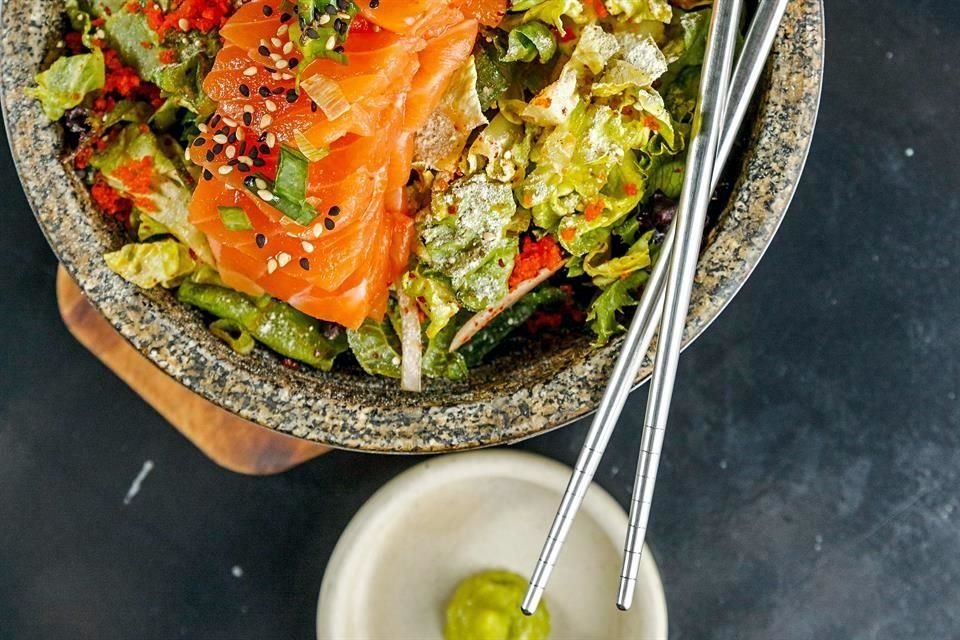 Bibimbap salmón.