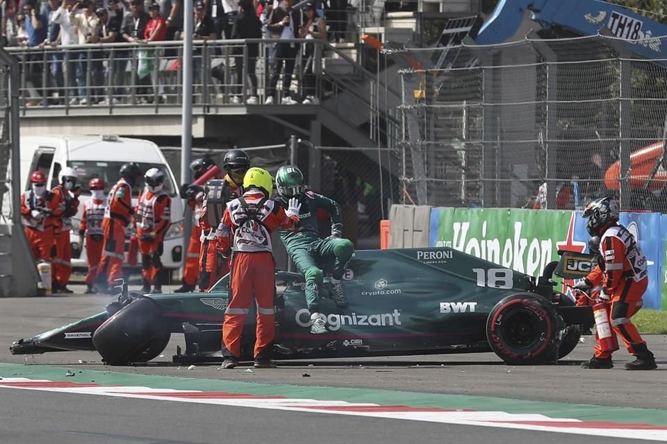 Stroll sufrió un accidente en la Q1.