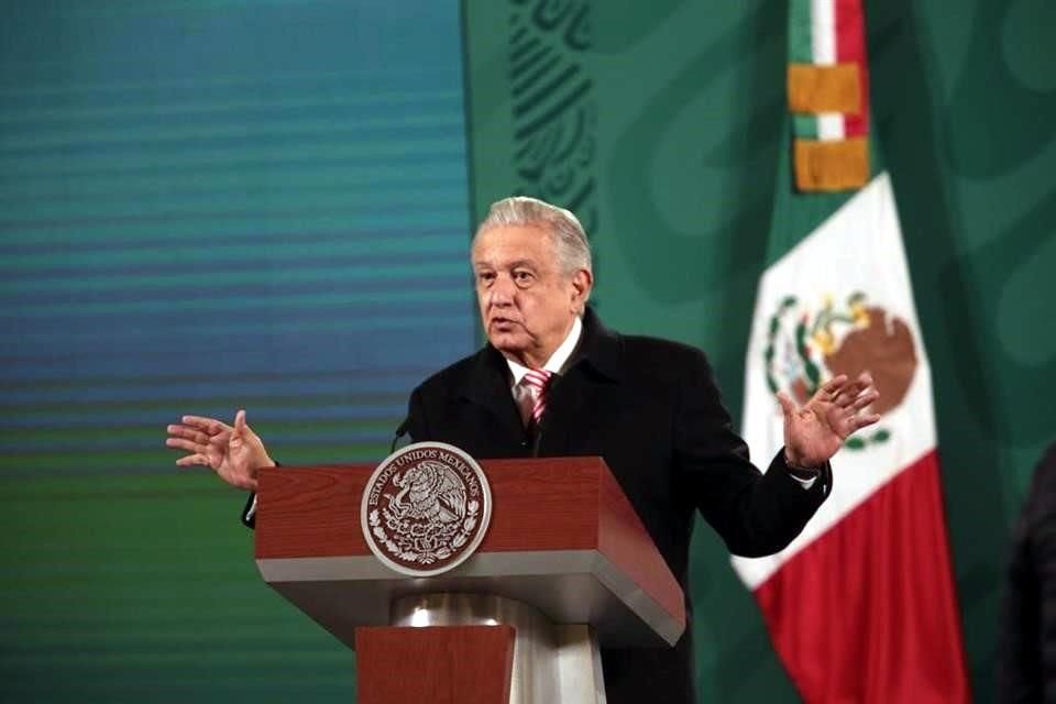 Andrés Manuel López Obrador en conferencia matutina.