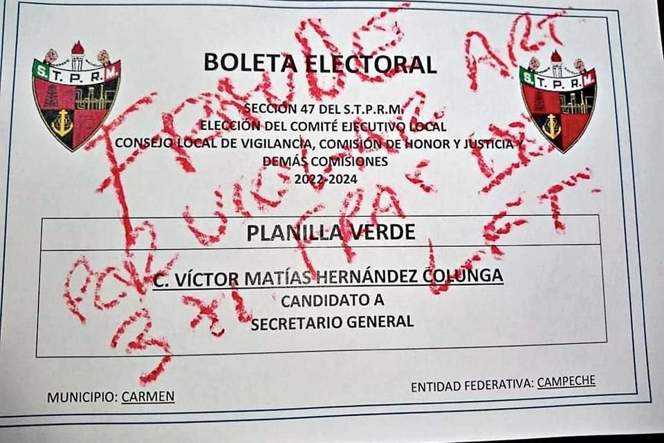 Trabajadores de Pemex se inconformaron en las elecciones y denunciaron violación al voto libre y secreto.