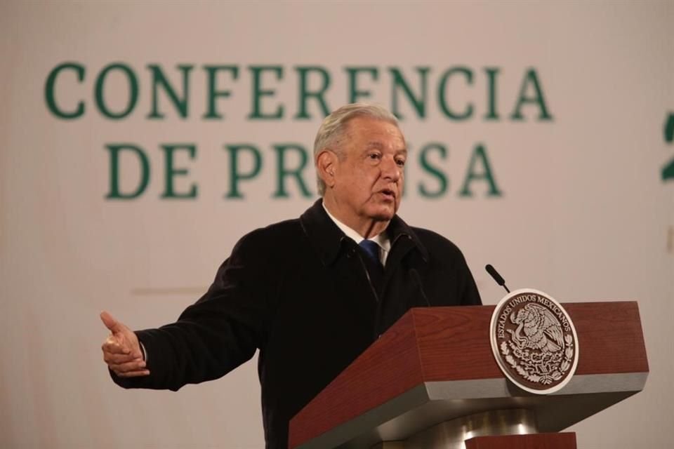 Andrés Manuel López Obrador en conferencia matutina.