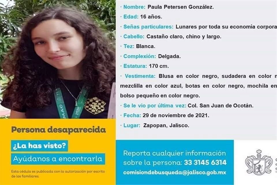 La mejor fue vista por última vez el 29 de noviembre, en la Colonia San Juan de Ocotán, en Zapopan.
