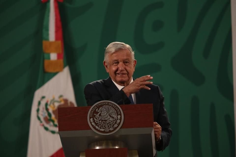 López Obrador en conferencia matutina.