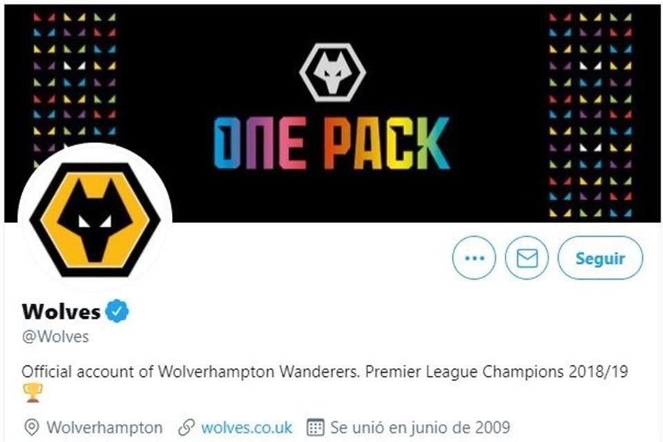 La cuenta del Wolverhampton presume en su biografía el título 'ganado'.