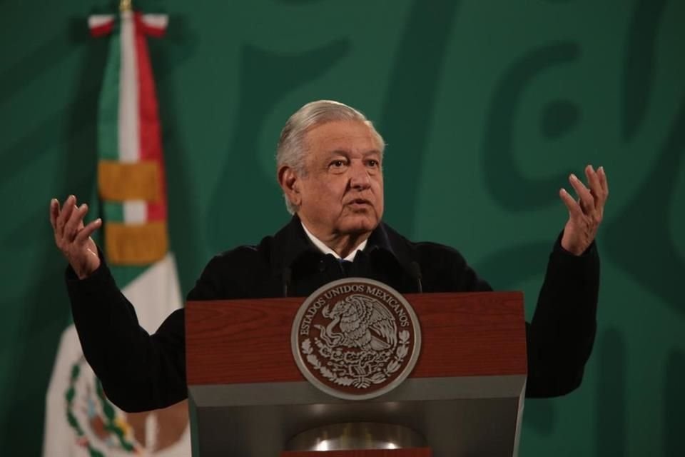 Andrés Manuel López Obrador en conferencia mañanera.