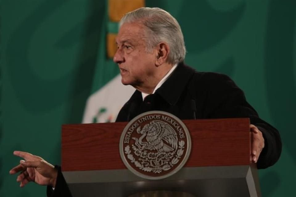 Andrés Manuel López Obrador en conferencia de prensa.