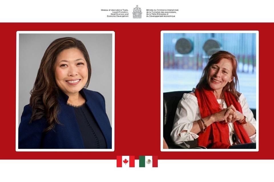 La Ministra canadiense Mary NG y Tatiana Clouthier, titular de SE.