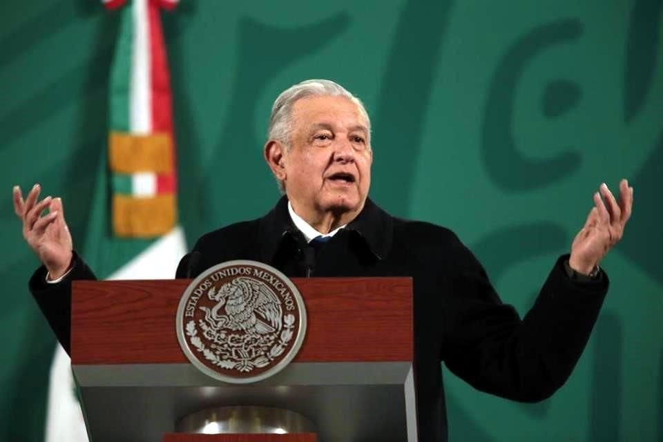 El Presidente Andrés Manuel López Obrador en conferencia matutina.