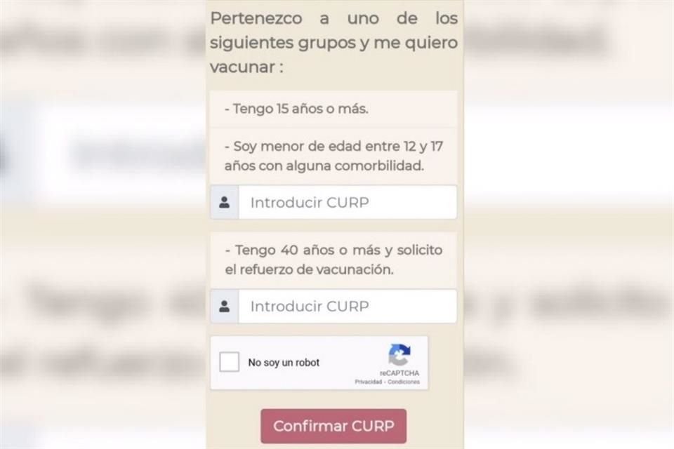 Usuarios en redes sociales han reportado dificultades para acceder al registro de la vacuna, pues dicen que tarda en cargar o que se interrumpe el proceso.