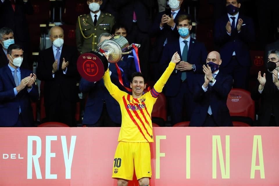 El título de la Copa del Rey ayudaría a que Messi renueve.