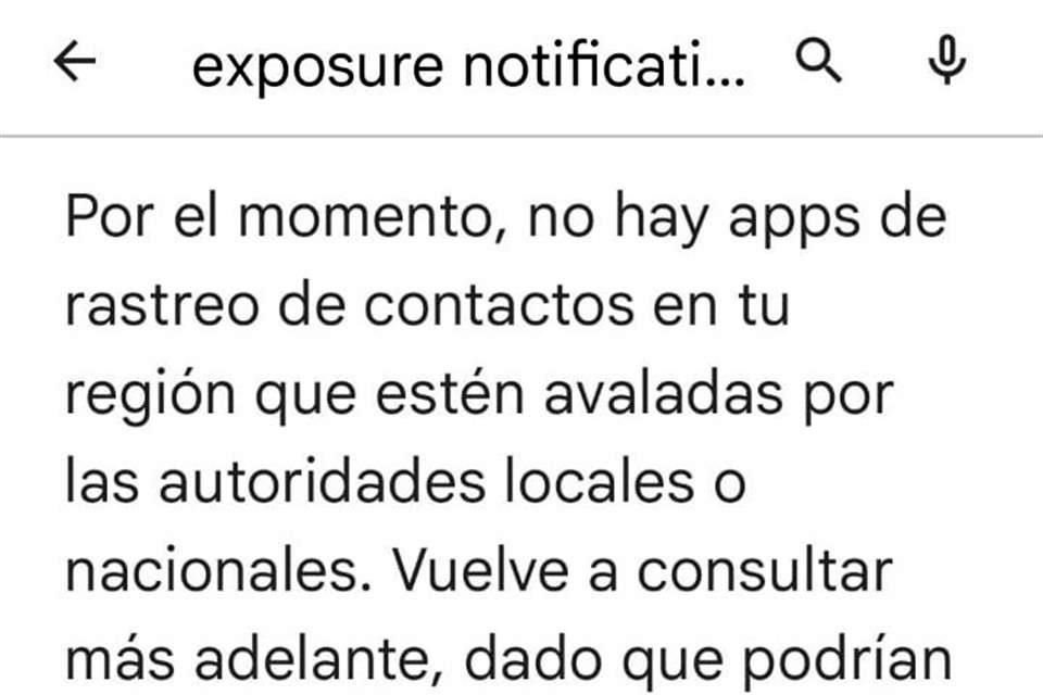 Al querer descárgala aparece una leyenda que advierte sobre la inexistencia de dicha aplicación.