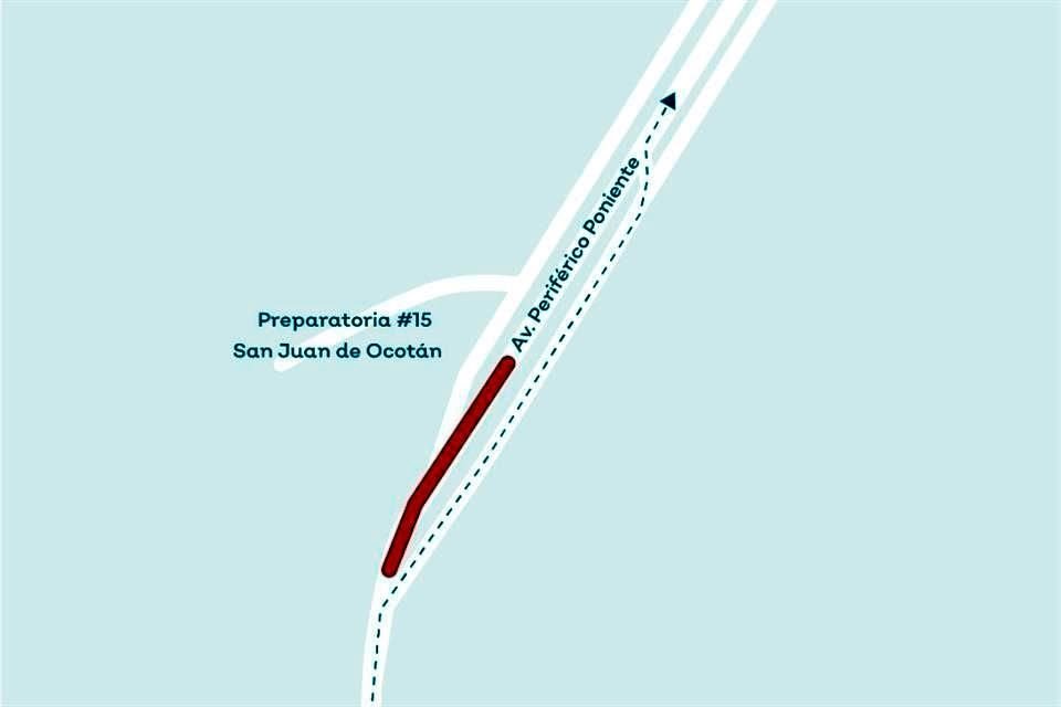 El cierre será en los carriles centrales en el sentido sur a norte, en un tramo entre Avenida Naciones Unidas y la Avenida 5 de Mayo.