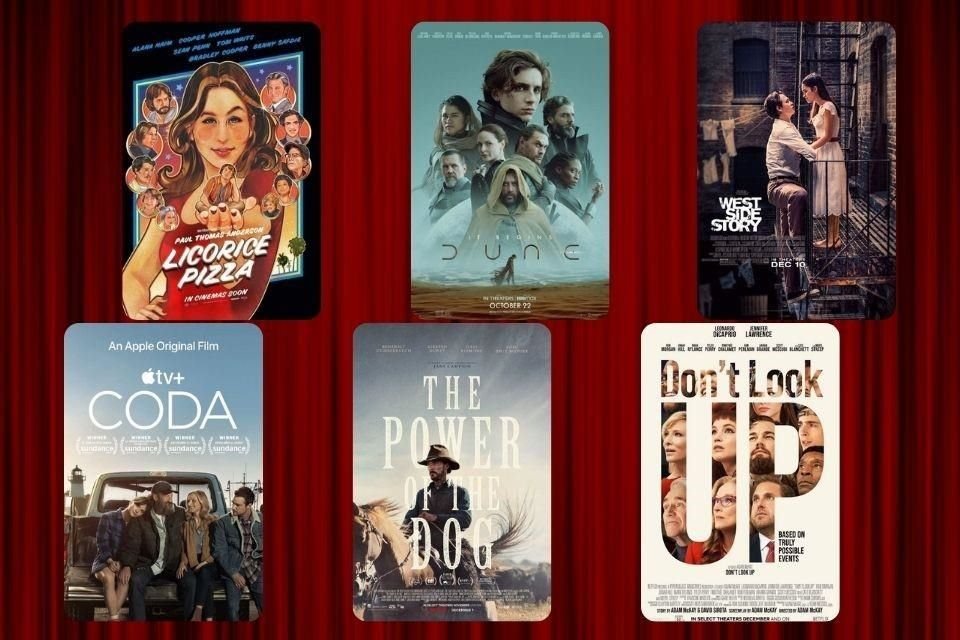 'Licorice Pizza', 'Duna' y 'Amor Sin Barreras' se enfrentan en las mismas nominaciones de PGA, DGA y WGA, mientras que 'CODA...', 'El Poder del Perro' y 'No Miren Arriba' alternaron en candidaturas.