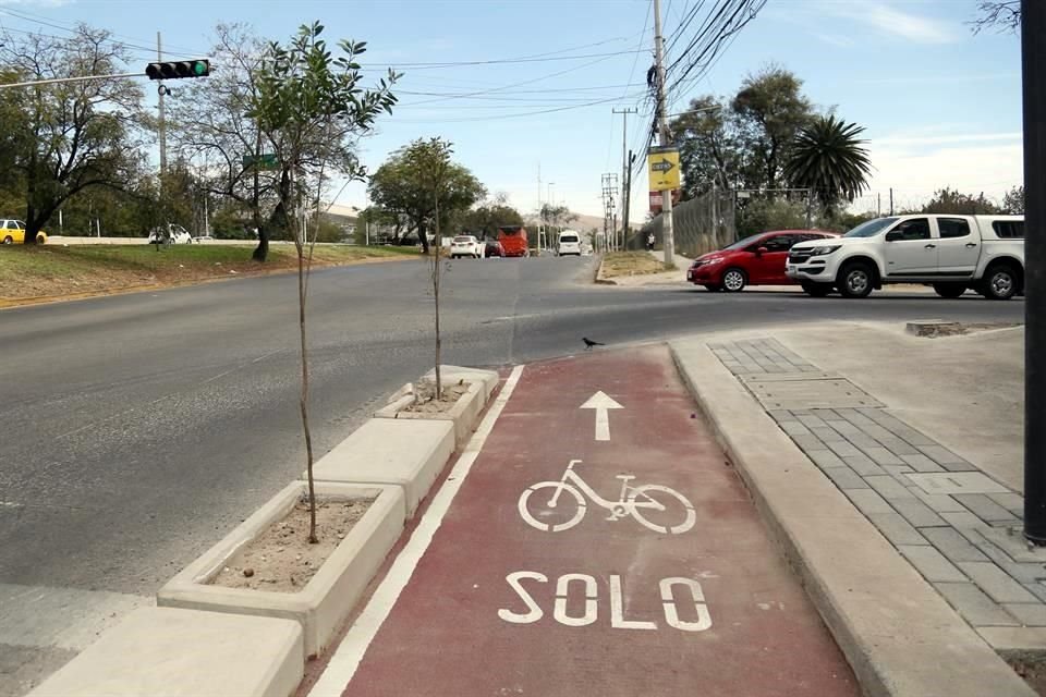 Uno de los tramos donde la ciclopista está inconclusa es a la altura del Iteso.