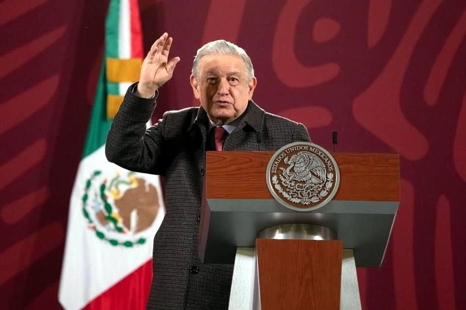 López Obrador en su conferencia de prensa de este martes.