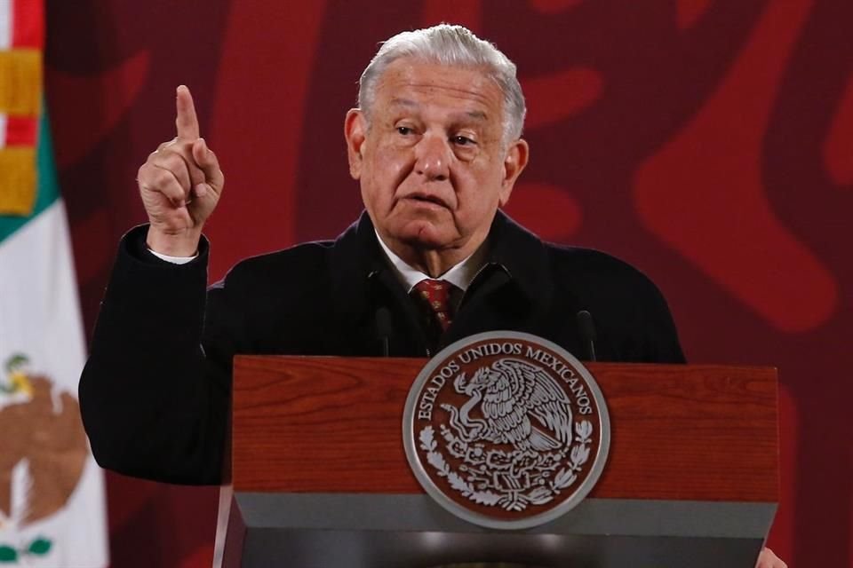 Andrés Manuel López Obrador en conferencia de prensa.