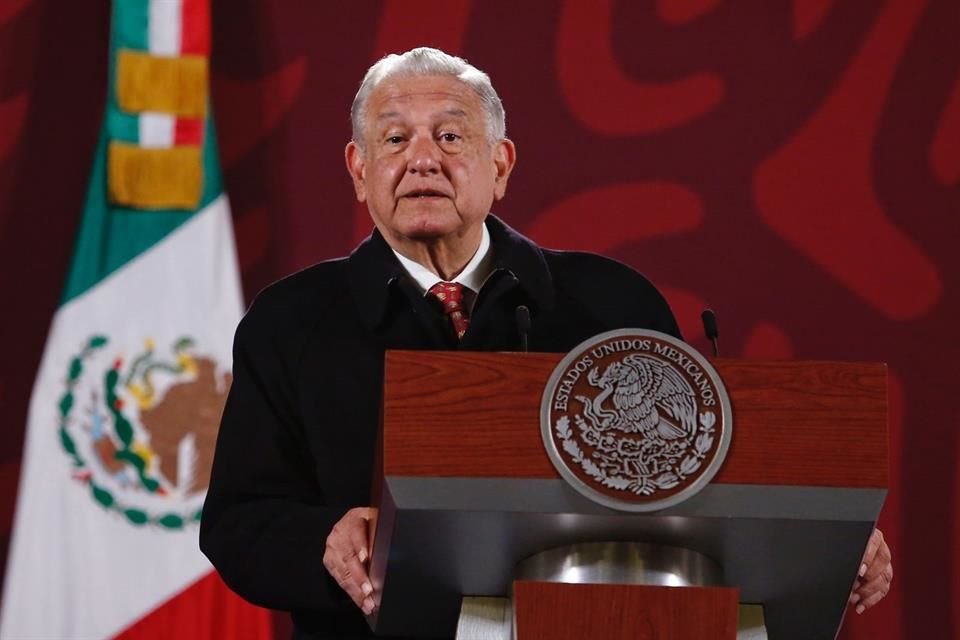 El Presidente Andrés Manuel López Obrador en conferencia de prensa.