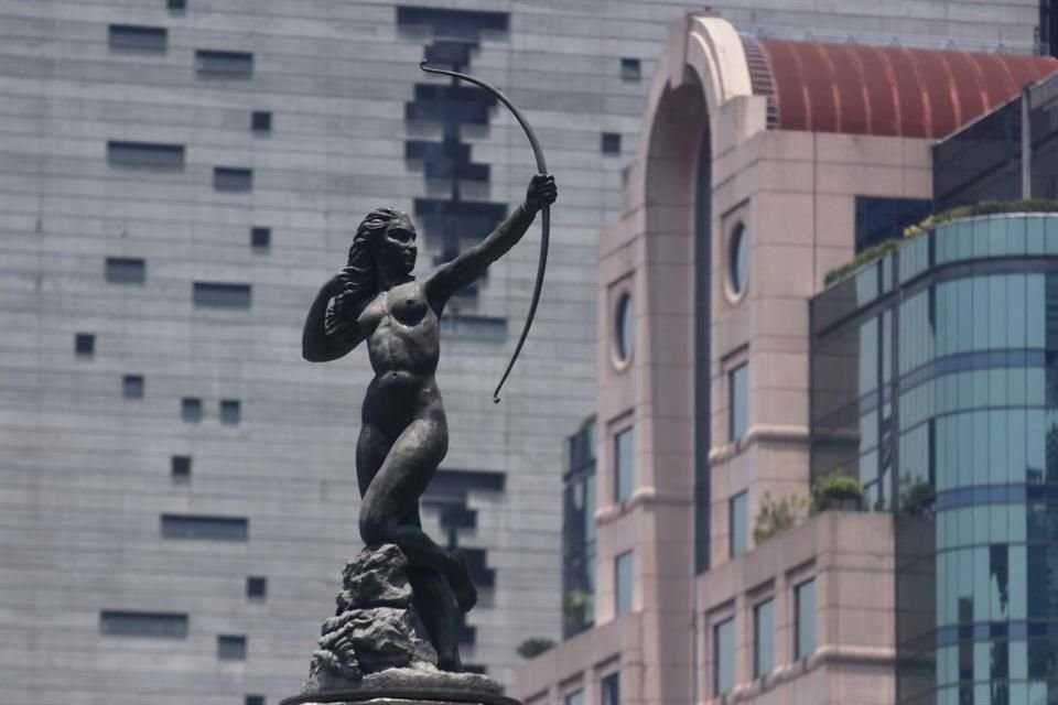 Helvia Martínez Verdayes, modelo para la escultura de la Diana Cazadora que falleció este día a los 100 años.