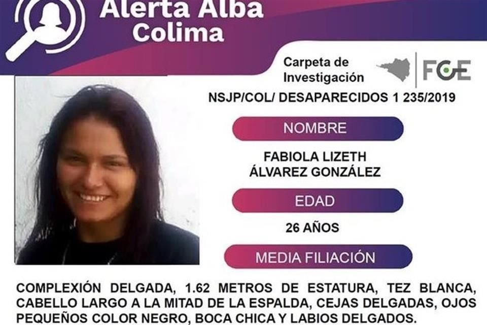 Fabiola Lizeth Álvarez González se encuentra en buen estado de salud, informó la Comisaría de Guadalajara.