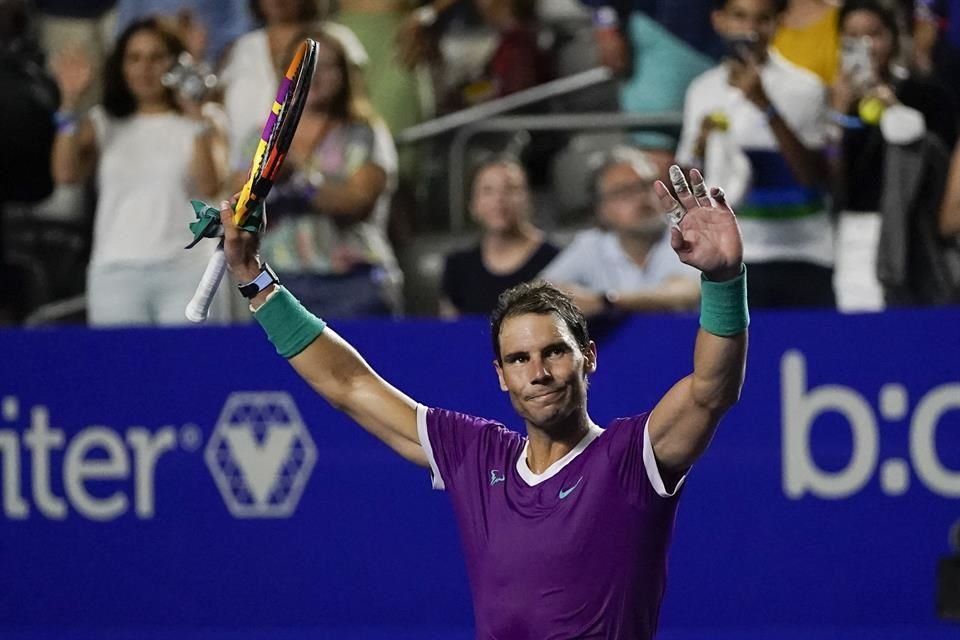 Nadal agradeció el apoyo del público.