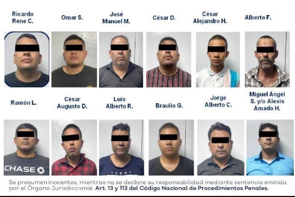 Los doce integrantes de una célula delictiva fueron vinculados a proceso.