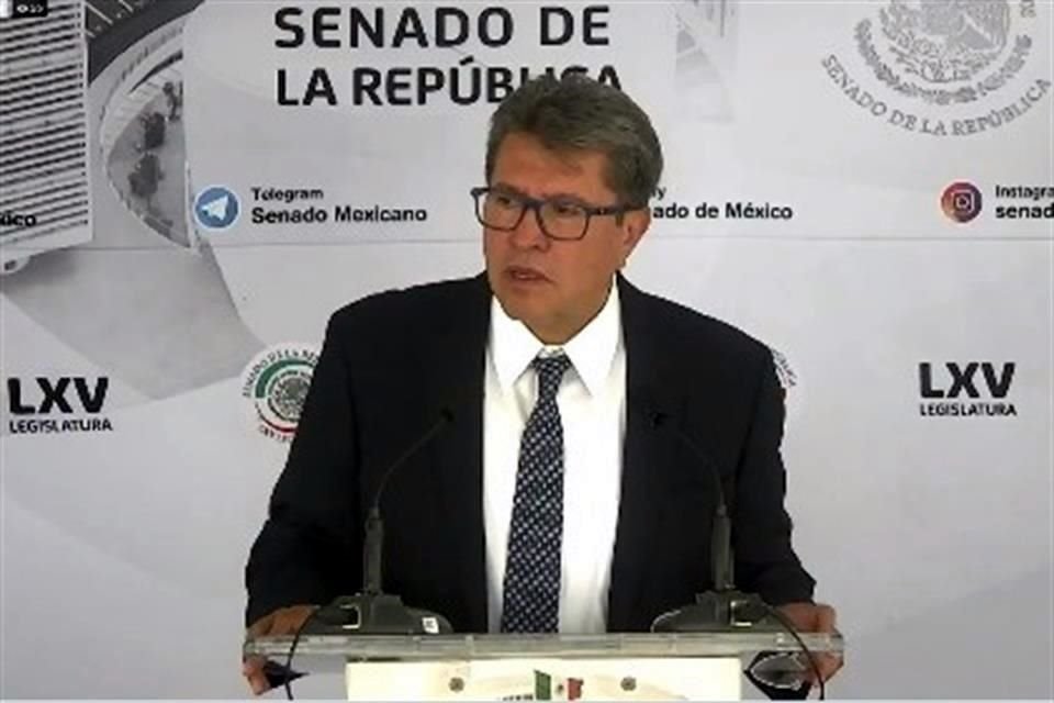 Ricardo Monreal, presidente de la Jucopo del Senado, en conferencia de prensa.