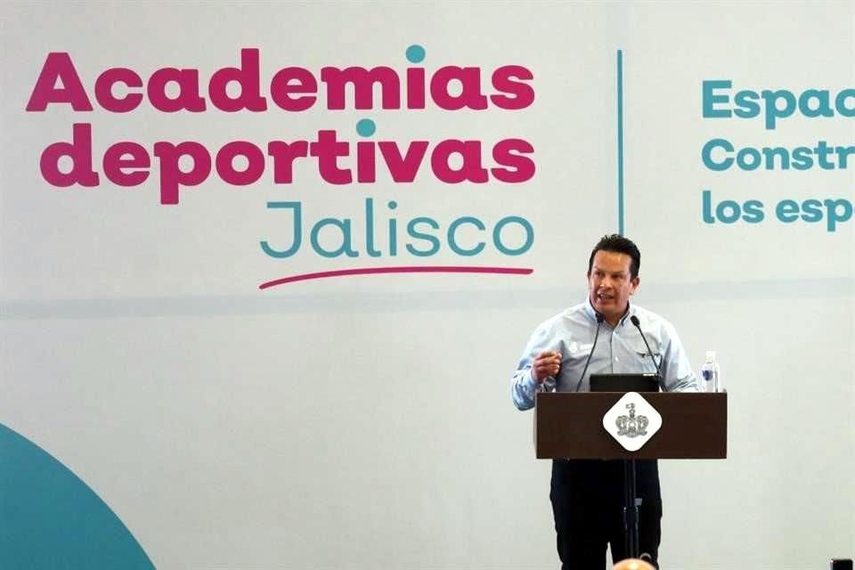 Fernando Ortega, Director General del Code Jalisco, en la presentación de la la estrategia Espacios para la Paz- Academias Deportivas.
