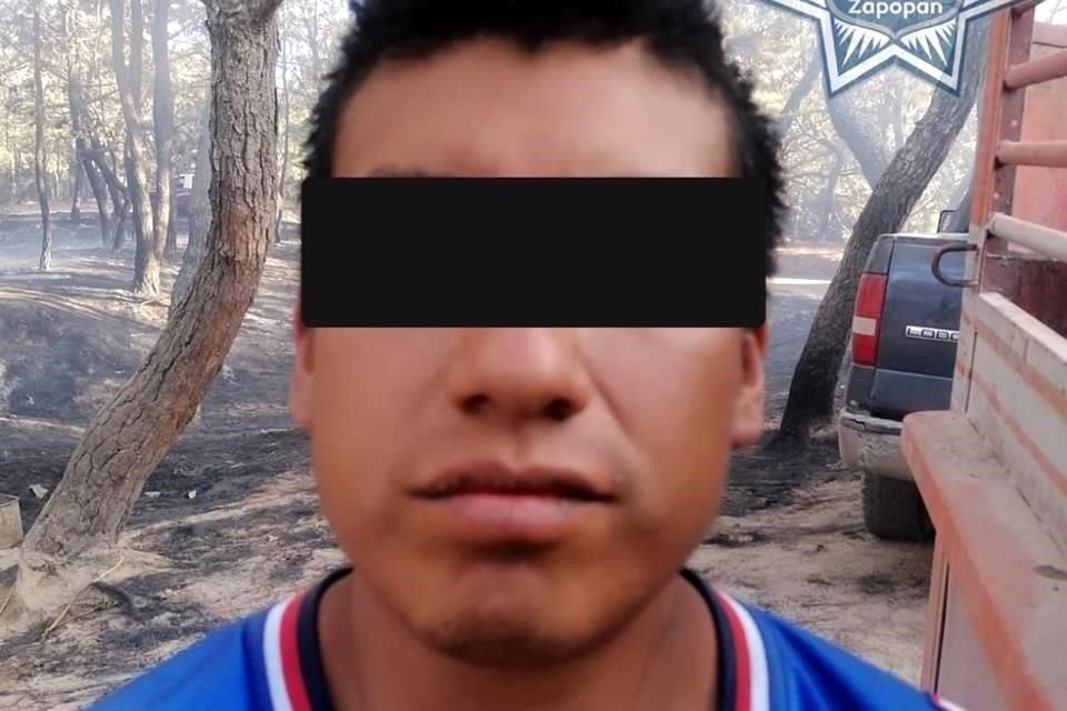 Foto del presunto responsable de un incendio en el Bosque La Primavera; ya fue detenido.