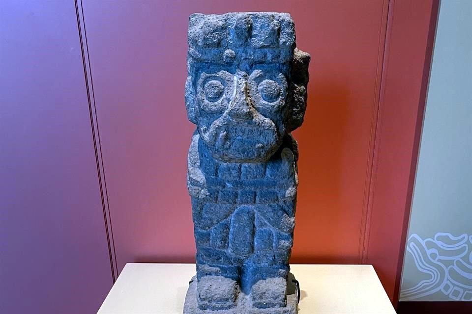 Escultura de Tláloc, dios del agua, recuperada de los escombros del juego de pelota de Tula.