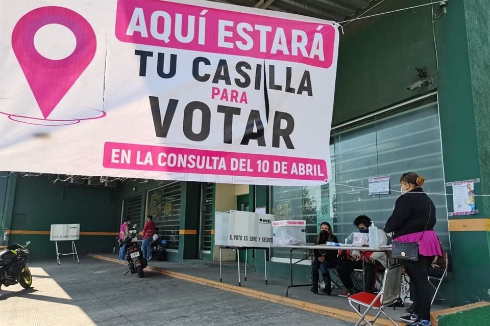 Casillas en el ejercicio de revocación de mandato del Presidente López Obrador.