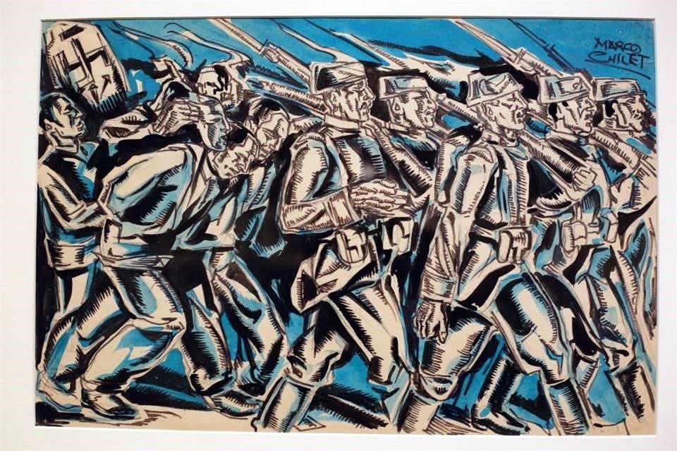La muestra del Kaluz documenta los días de cautiverio que vivió el artista y escenógrafo en los campos de concentración de Argelès-sur-Mer y Agde, Francia.