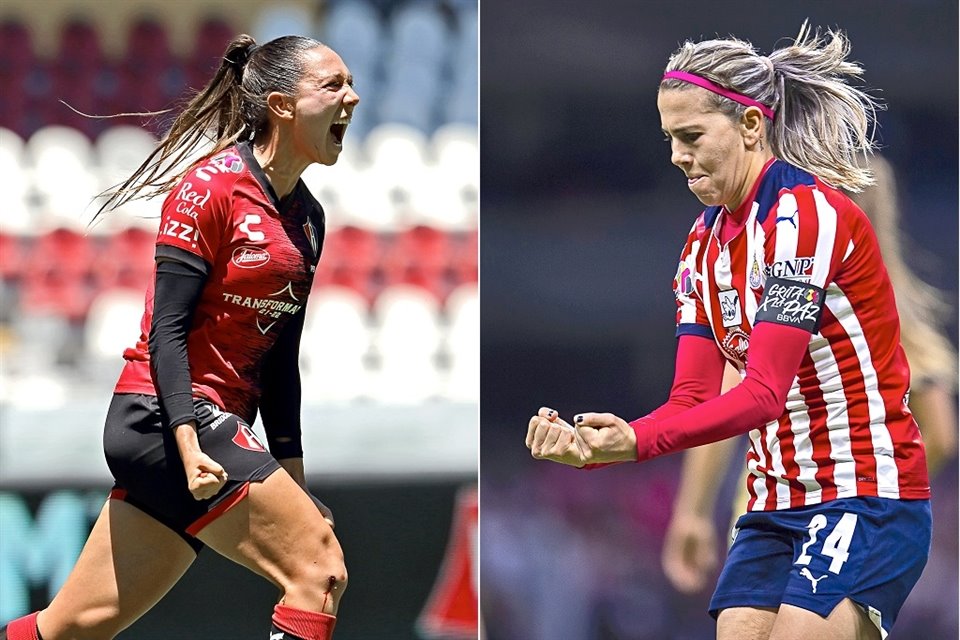 Adriana Iturbide registra 9 tantos con las Rojinegras en este Clausura 2022 y Alicia Cervantes es la líder de goleo del torneo con 14 tantos para las Chivas.