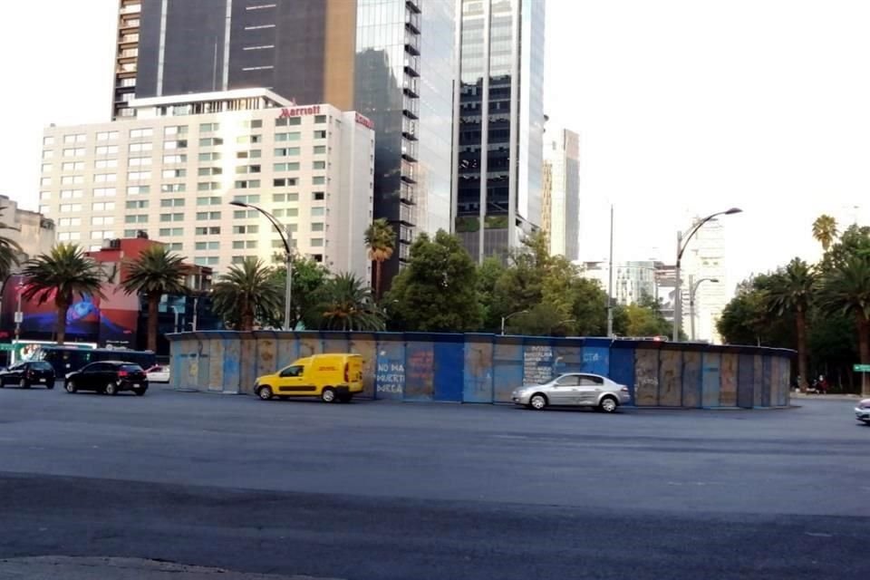 Así luce la Glorieta, ya sin palmera.