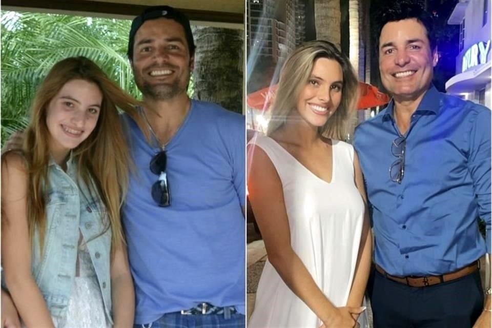 Chayanne y Lele Pons en fotos que la influencer compartió en redes sociales.