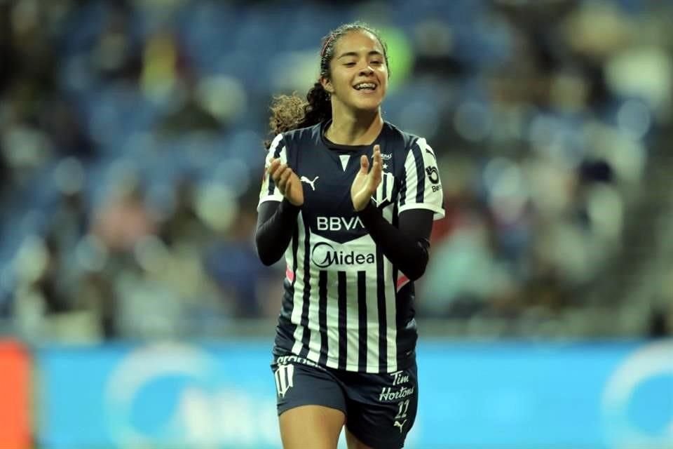 Diana García en el choque entre Rayadas y Mazatlán de la presente campaña.