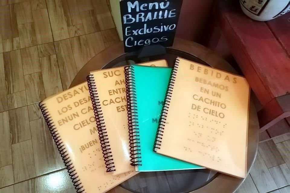 Cachito de Cielo ofrece sus menús en braille y macrotexto para personas ciegas y débiles visuales.
