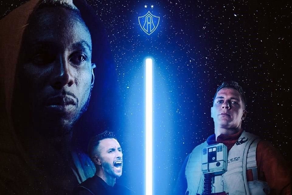 Julián Quiñones como Obi Wan Kenobi, Camilo Vargas como Anakin Skywalker y Julio Furch como Luke Skywalker.