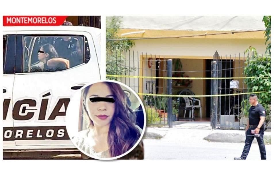 Uniformados municipales capturaron a Deisy (círculo) en una casa ubicada en el cruce de Abasolo y Matamoros, de Montemorelos.