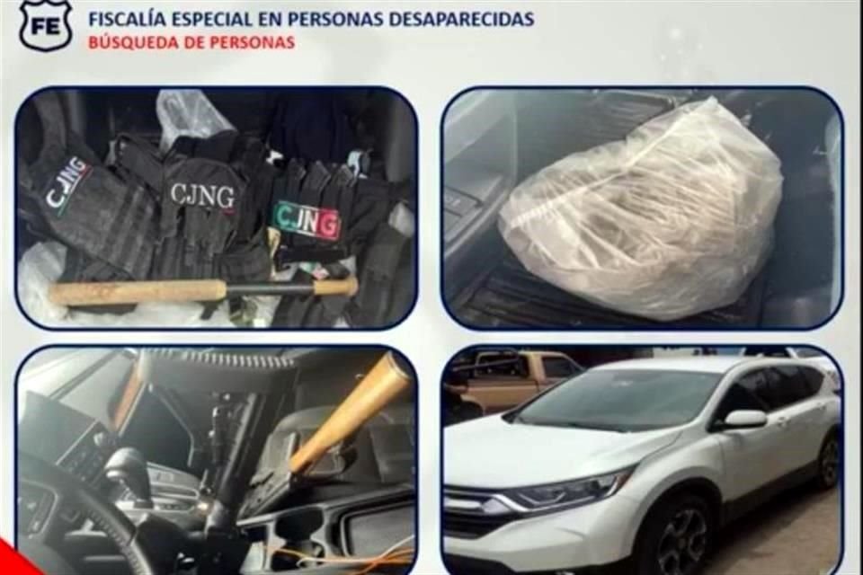 En el vehículo en el que viajaban los sujetos se encuentran armas largas.